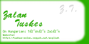 zalan tuskes business card